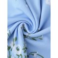 thumbnail image 5 of INSPIRE CHIC Summer Floral Bodycon Dress for Women's Sleeveless Square Neck Ruched Mesh Fishtail Dresses S Blue, 5 of 6