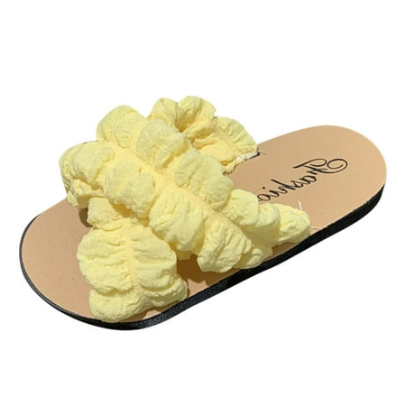 NOKIO Girls Fairy Style Beach Slippers Children S Princess Style Beach Shoes Women Slippers Plaid Soft Bottom Anti Slip Outer Wear With Skirt Versatile Casual Girls Beach Sandals