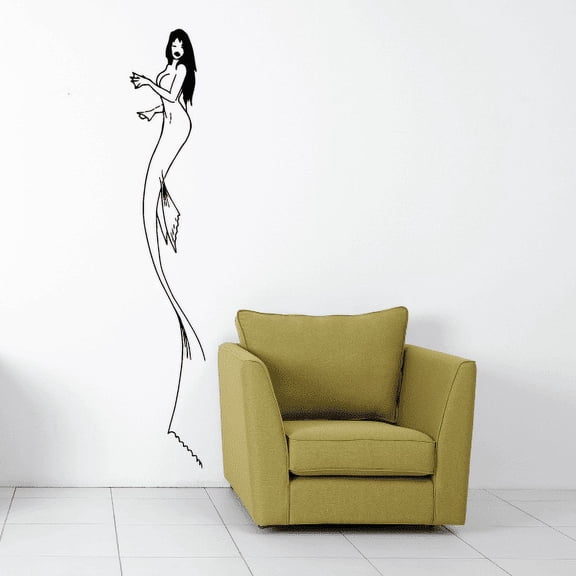 Classical Mermaid Turning Decal - 36 Inches