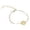 F, variant on Initial Letter Bracelet 1 Gold Plated Stainless Steel Charm Disc Name Jewelry For Women And Girls