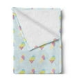thumbnail image 2 of Ice Cream Soft Flannel Fleece Blanket, Pastel Colored Hipster Pattern with Abstract Ice Cream and Popsicles Summertime, Cozy Plush for Indoor and Outdoor Use, 70" x 90", Multicolor, by Ambesonne, 2 of 5