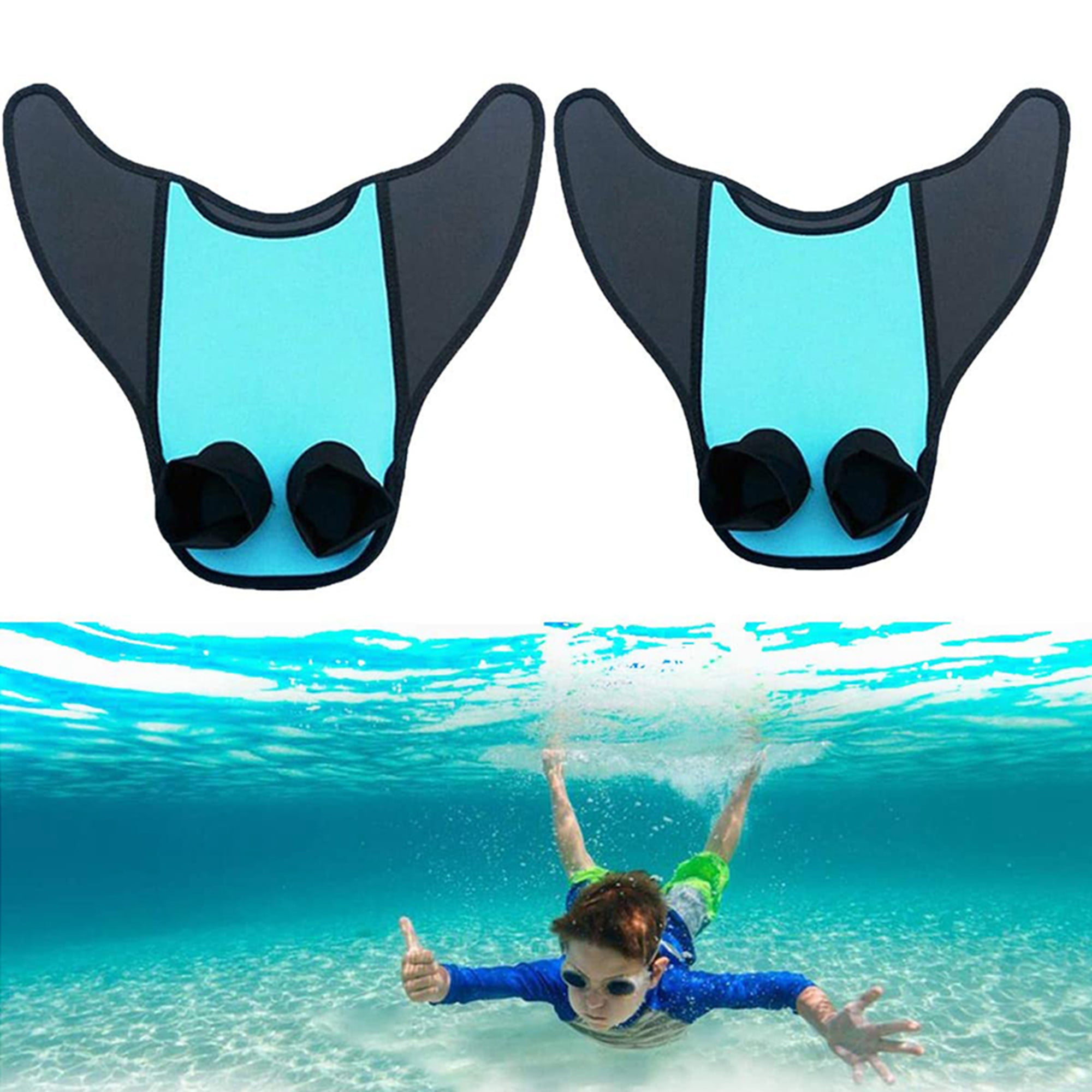 Adjustable Swim Flippers for Kids Fashion Mermaid Swim Fins with 3 Color New Mermaid Flippers for Swimming for Girls Swimwear Straps for Swimming Training 