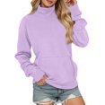 thumbnail image 2 of Plain Sweatshirts for Women 2025 Fall Winter Long Sleeve Crewneck Casual Basic Sweatshirt with Pockets Pullover Tops, 2 of 5