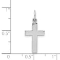 thumbnail image 4 of 14k White Gold Solid Satin Religious Faith Cross Pendant Necklace 17x12mm-Pendant for Women, 4 of 4