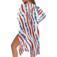 thumbnail image 5 of HELLHERO High Quality Fabrics Bathing Suit Cover Up for Beach Lightweight Long American Flag, 5 of 6