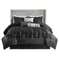 thumbnail image 1 of Laurel 7 Piece Comforter Set Black Queen, 1 of 14