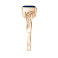 thumbnail image 5 of Angara Natural 1.6 Ct. Blue Sapphire Solitaire Ring in 14K Rose Gold for Women (Ring Size: 3), 5 of 12