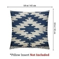 thumbnail image 4 of nygtbtfer  Shepardsville Decorative Throw Pillow Cover - Sofa Couch Cushion Cover - Boho Farmhouse Lumbar Pillow Cover  Dark Blue, Off White - Square  White, 4 of 7