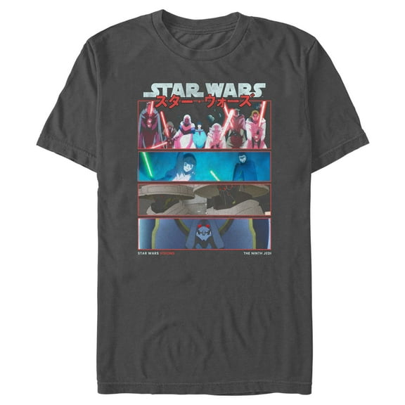 Men's Star Wars: Visions The Ninth Jedi Graphic Tee Charcoal Small