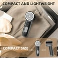 thumbnail image 7 of Jkjoy Fabric Shaver, Electric Lint Remover, Rechargeable Lint Shaver, Sweater Defuzzer to Remove Pilling, Battery Operated, 6-blade, 3-speed with LED Display for Clothes, Upholstery, Furniture, White, 7 of 7