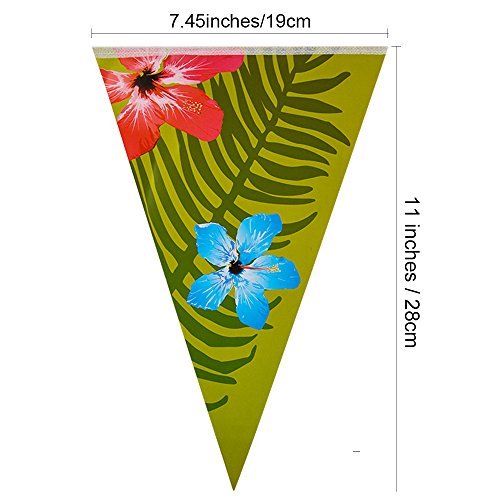FEPITO 2 Pack Banderines Hawaianos Banderines Luau Tropical Bunting 6 Metros para Verano L FEPITO FEPITO
