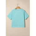 thumbnail image 5 of Women's Mint Green Mineral Wash Cropped Tee – Casual Boxy Fit for Everyday Wear, XL, 5 of 10