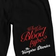 thumbnail image 2 of Vampire Diaries What's Your Blood Type Men's Black Sleep Pajama Shorts-XXL, 2 of 5