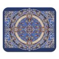 thumbnail image 2 of WIRESTER 8.66x7.08 in Rectangle Mouse Pad with Non-Slip Rubber Base for Computers, Laptop, Office & Home - Vintage Oriental Blue Persian Floral Rug, 2 of 5