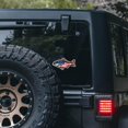 thumbnail image 1 of 1PC American Flag Fishing Decal, Cartoon Pattern Vinyl Sticker for Car, Van, Truck, Wall, Laptop, Door, Window - Rear Placement, Plastic Surface Recommendation, Single Use, Animal Theme, Irregular Sha, 1 of 5