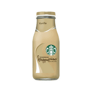 Starbucks Frappuccino Vanilla Coffee Drink 9.5 oz. Glass Bottle, Reduce Fat-Milk Type