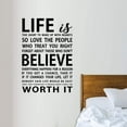thumbnail image 2 of VWAQ Life Is Too Short To Wake Up With Regrets Vinyl Wall Decal Inspirational Quotes -18092 (30" H X 22" W), 2 of 3