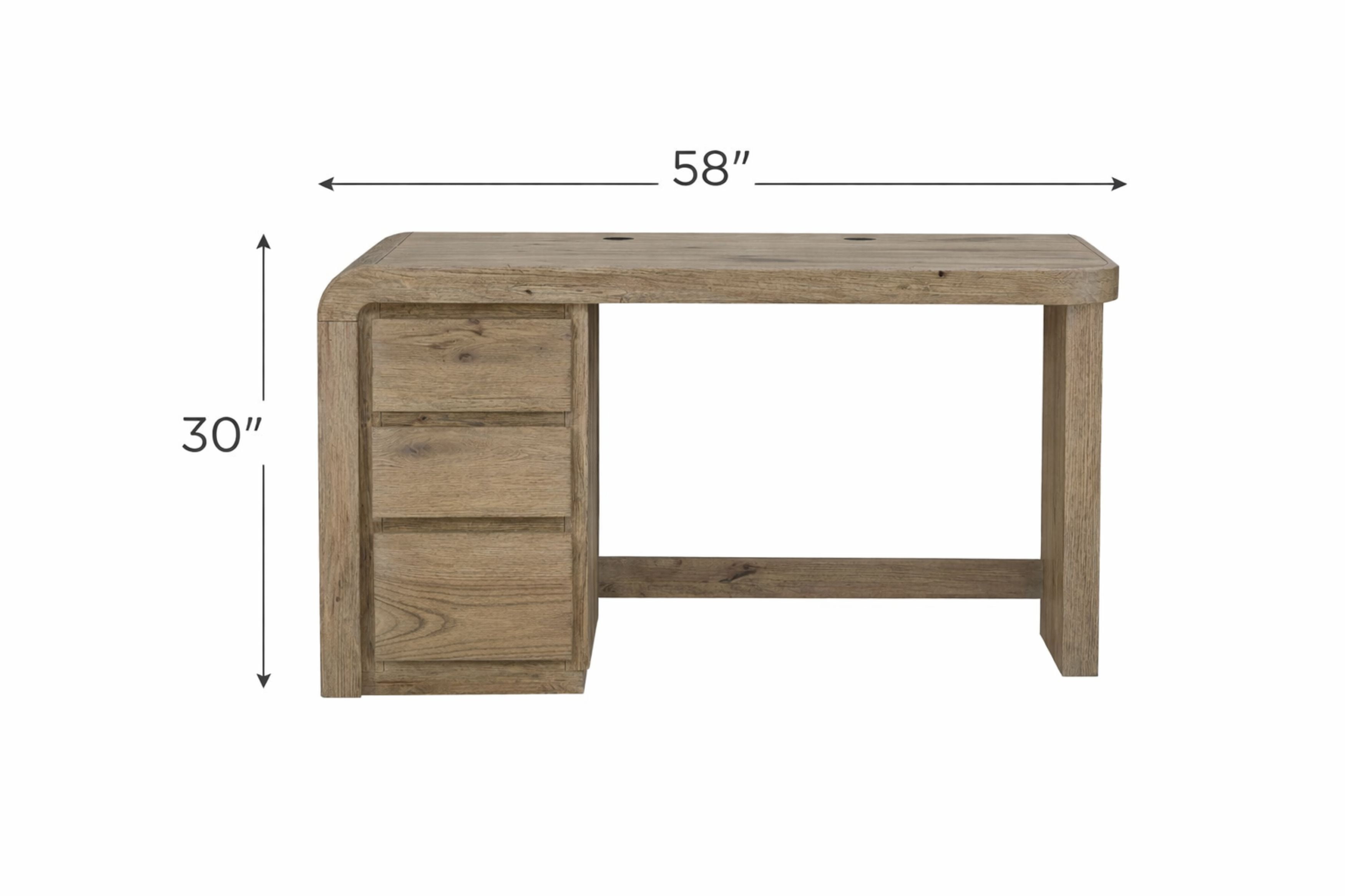 English Knotty Oak Junior Executive Desk