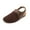 Brown, variant on Women's Cushioned Genuine Leather Perforated Slingback Buckle Comfort Clogs Cork Footbed