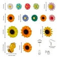 thumbnail image 2 of 1box Sunflower Earring Making Kit Including Resin Cabochons & Pendants 304 Stainless Stud Earring Findings 316 Surgical Stainless Steel Earring Hooks Mixed color 126pcs/box, 2 of 7