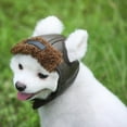 thumbnail image 3 of Angmile Dog Aviator Hat, Dog Winter Pilot Hat with Ear Flaps for Cold Weather, 3 of 7
