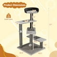 thumbnail image 3 of Gymax 2-in-1 Cat Tree Tower Pet Steps w/ Scratching Posts Hanging Toy Ball Perch, 3 of 10
