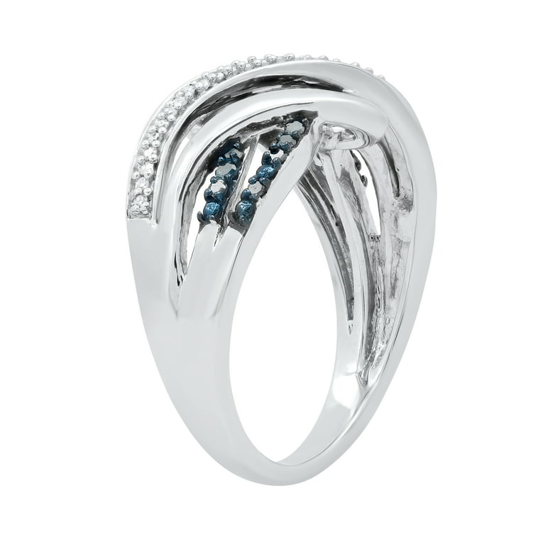 Dazzlingrock Collection 0.25 Carat (ctw) Round Blue & White