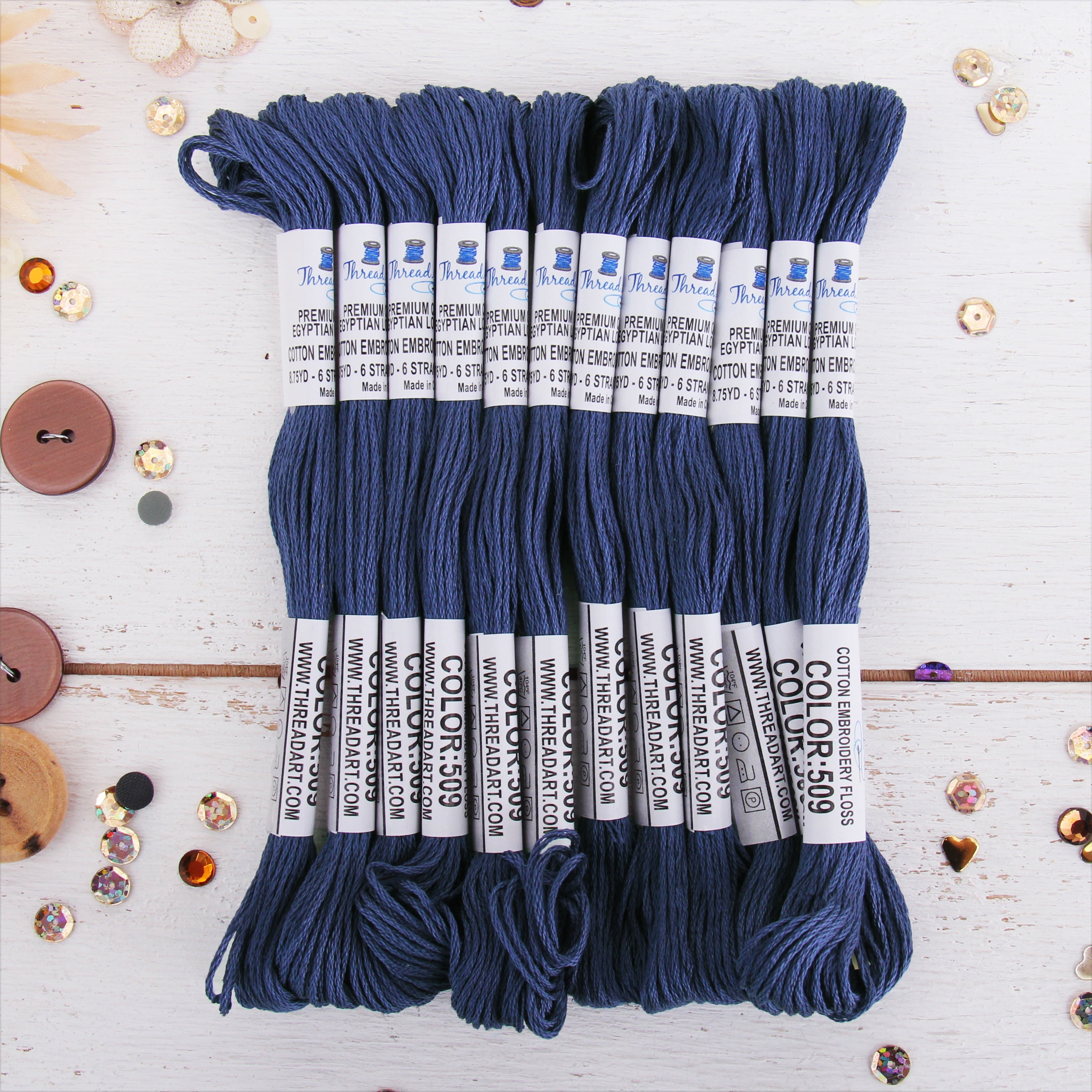 Egyptian Cotton Embroidery Floss Kit - 10 Colors For Hand Embroidery, Bracelets & Cross Stitch