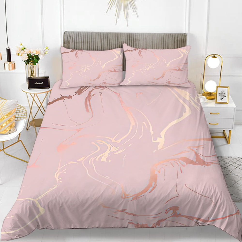 Light pink comforter set queen size double bed 100 cotton light pink