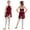 Burgundy, variant on iiniim Kids Girls Halter Lace Printed Leotard Gymnastic Figure Ice Skating Ballet Dance Dress Size 6-16 Champagne 12