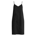 thumbnail image 7 of ClodeEU Women's V Neck Sleeveless Slip Dress, Casual Spaghetti Strap Midi Dress Black,Women's Plus L, 7 of 7