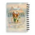 thumbnail image 2 of Hello Winter Vintage Papillon Enjoys Snowy Day with Snowman Spiral Bound Journal Pap Butterfly Dog Lover 5x7in Spiral Notebook - 12019, 2 of 5