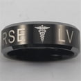 thumbnail image 2 of Black Tungsten Licensed Vocational Nurse New Logo Ring, 2 of 5