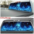 thumbnail image 1 of 135x36cm Car Truck SUV Flaming Skeleton Rear Window Tint Graphic Sticker Decal, 1 of 6
