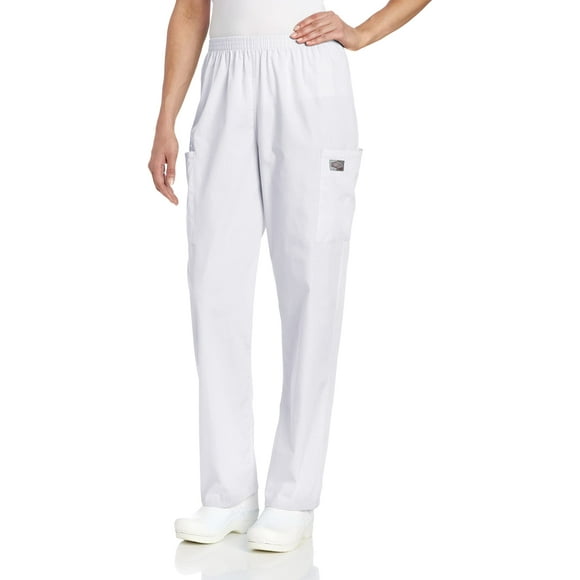 Landau Classic Relaxed-Fit 3-Pocket Cargo Elastic-Waist Scrub Pants for Women 83221