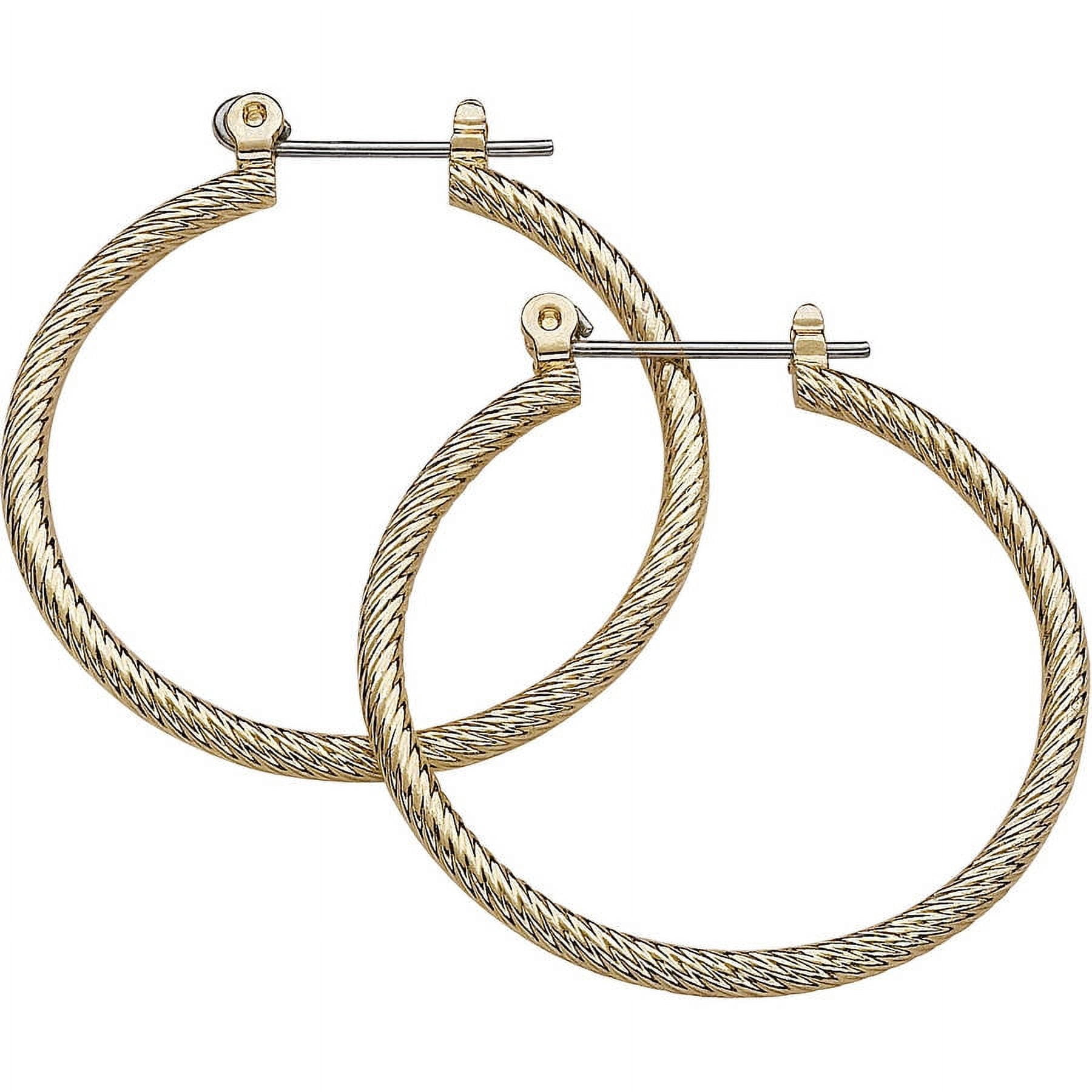Gold-Tone Hoop Earrings, 7 Pairs