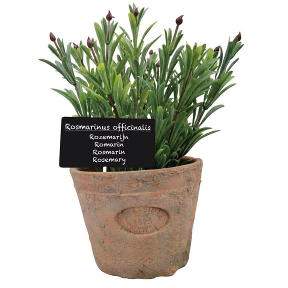 Esschert Design Large Artificial Rosemary Plant Realistic Faux Herb for Home & Kitchen Decor