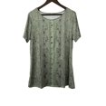 thumbnail image 3 of Nyfairy Women's Short Sleeve Casual Printed Button Blouse Top, 3 of 4