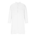 thumbnail image 3 of Dovford Men Nightshirt Cotton Blend long Sleeve O-neck Soft Loose Nightwear Comfortable Sleepwear Homewear Sleepshirts, 3 of 6