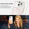 thumbnail image 5 of for iPhone 11 Clear Case, Compatible with Mag-Safe, Military-Grade Drop Protection, Slim Fit Magnetic Phone Case for iPhone 11, TPU Bumper Shockproof Protective Cover, Pink, 5 of 8