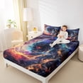 thumbnail image 4 of Manfei Natural Landscape Full Size Sheets,Colorful Universe Bed Sheets,Galaxy Starry Night Sheet Sets For Kids,Super Cozy Room Decor,4 Pieces, 4 of 7