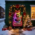 thumbnail image 3 of Ouuluon Light Up Christmas Door Cover, 70.9 inches Glow-In-The-Dark Panel for Front Door Holiday Display, 3 of 6