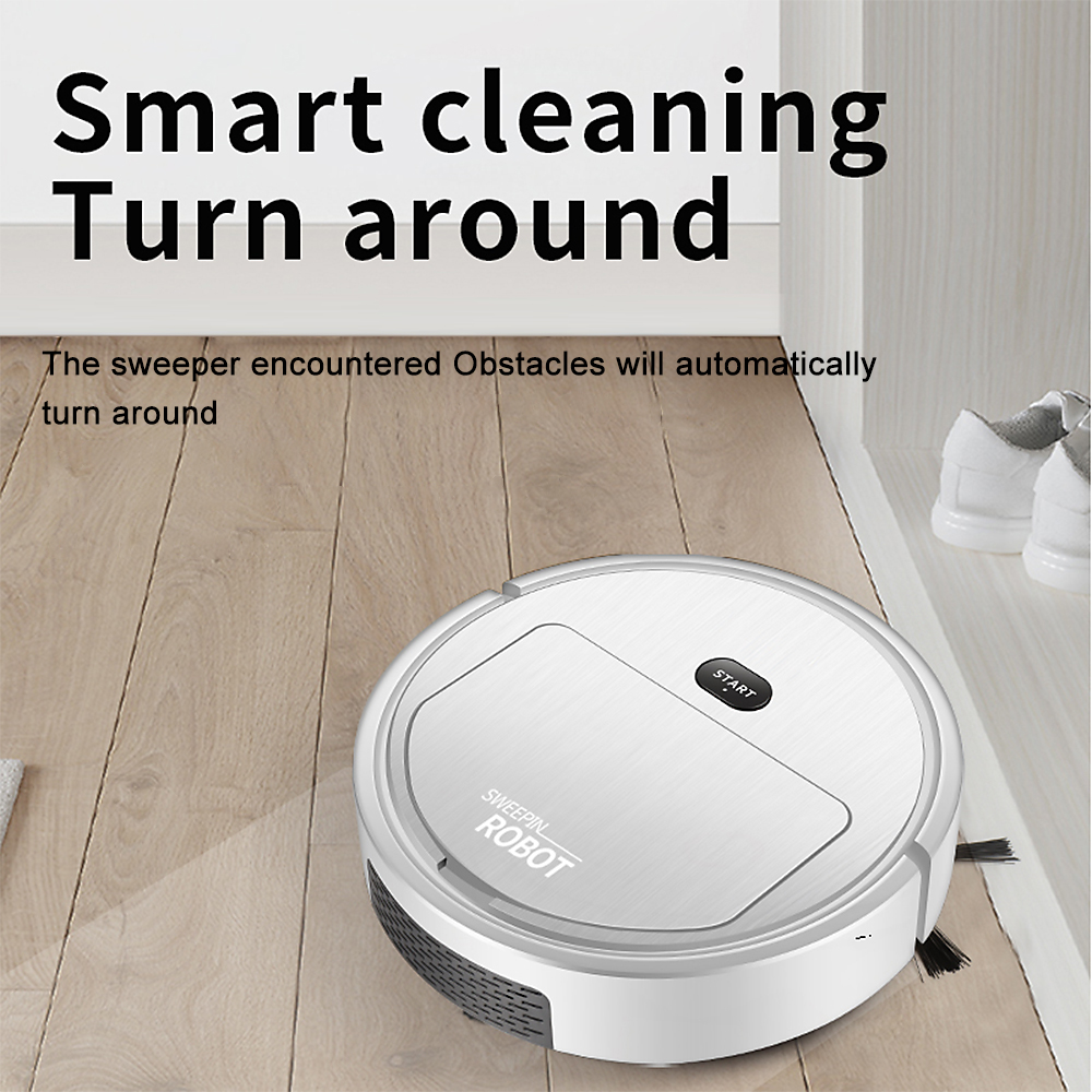 PENGXIANG 3 IN 1 Intelligent Robot Vacuum Cleaner Automatic Strong Suction Sweeper Smart Black