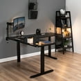 thumbnail image 3 of VIVO Electric Stand Up Corner Desk Workstation | Black Table Tops, Black Frame, 3 of 9