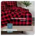 thumbnail image 4 of King Sheet Set - Luxury 1800 Ultra-Soft Microfiber King Bed Sheets - Double Brushed - Deep Pockets - 4 Piece Set - Bedding Sheets & Pillowcases (King, Buffalo Plaid - Red/Black), 4 of 8