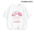 thumbnail image 5 of 2024 Nueva camiseta My Melody Anime Verano Múltiples camisetas de moda para niños Cuello redondo Casual Manga corta Estampado Camisón, 5 of 5