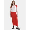 thumbnail image 2 of No Boundaries Knit Foldover Slit Maxi Skirt, Women's and Women’s Plus, 2 of 5
