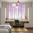 thumbnail image 4 of Purple Polka Dots Kitchen Curtains Window Panels, Vintage Abstract Art Watercolor Insulated Window Treatment Curtain, Grommet Curtains for Bedroom/Living Room/Bathroom, 2 Piece 42"Wx63"L, 4 of 8