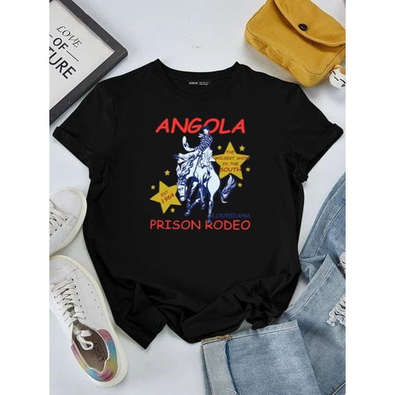 Angola Prison Rodeo Louisiana Tradition Classic Souvenir Event Unisex tee V50172, for men & women, up to size 5XL