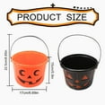 thumbnail image 3 of BinKFF 6.7" Halloween Trick or Treat Bucket, Halloween Jack O Lantern Candy Basket, Trick or Treat Pumpkin Pails Cauldron Kettle Candy Holder, Halloween Party Supplies, 3 of 8